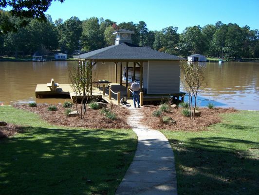 Harris & Company team performing a professional landscape installation in Milledgeville, Georgia
