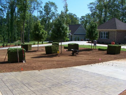 Beautiful residential landscape designed and installed by Harris & Company in Milledgeville, Georgia